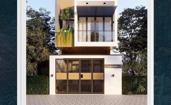 Hoàn thiện căn nhà phố hiện đại hai tầng tại quận Tân Phú